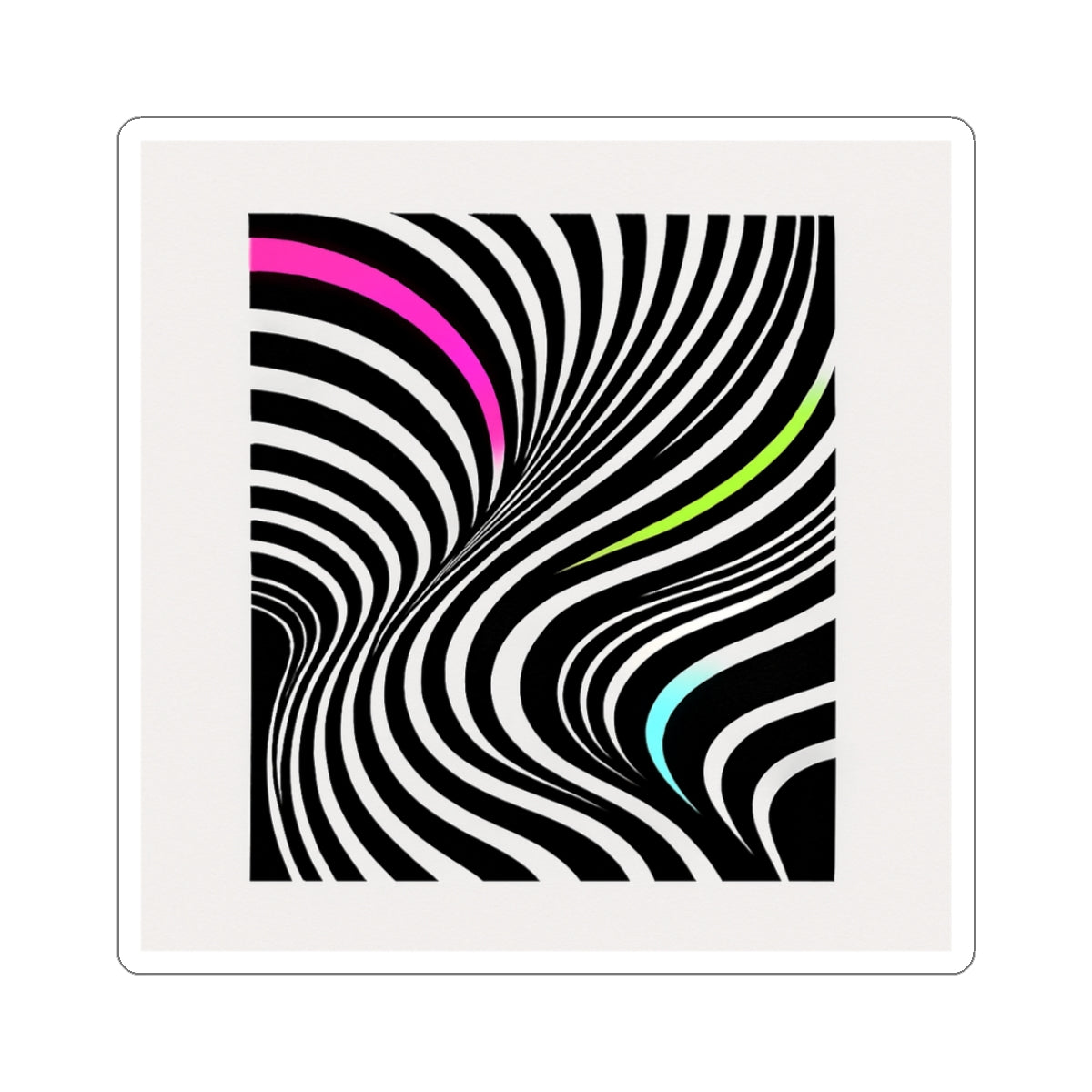 Striped Sticker Set - Neon Pop Kiss-Cut Sticker