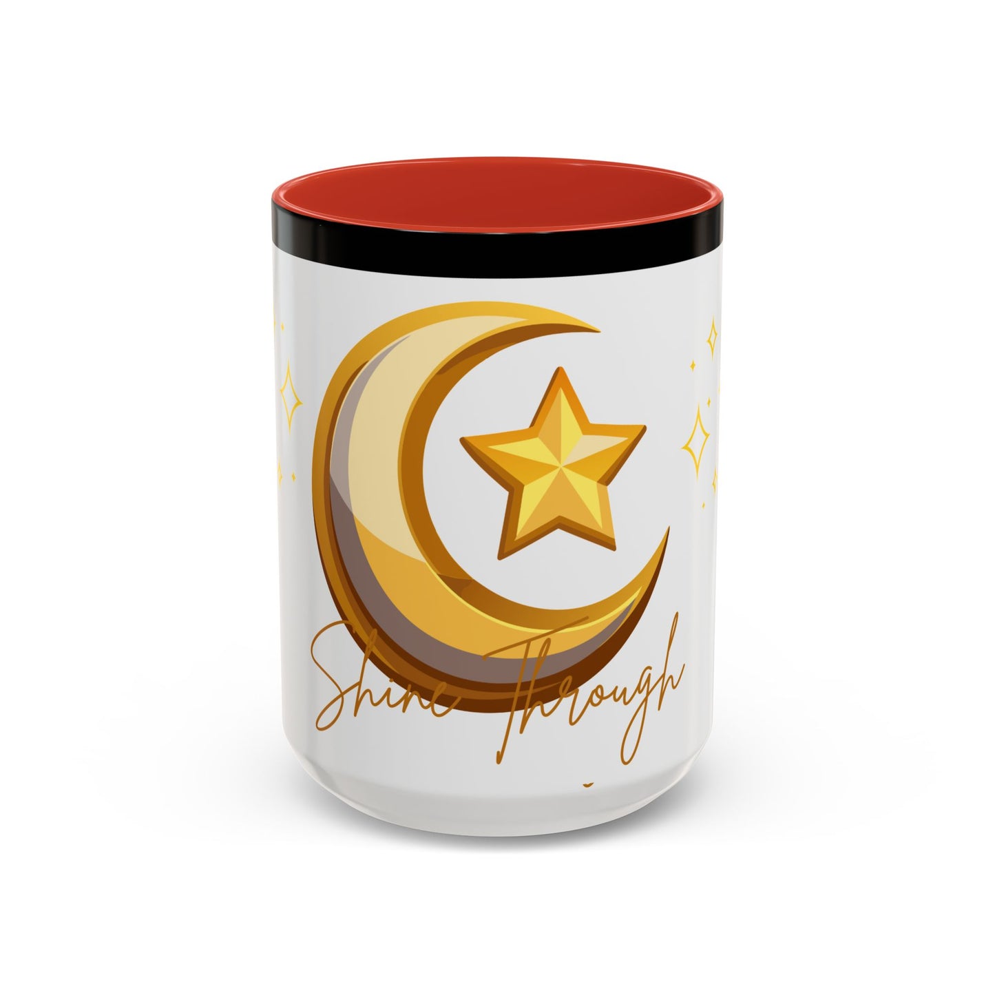 Celestial Moon & Star Coffee Mug | Shine Through Inspirational Gift
