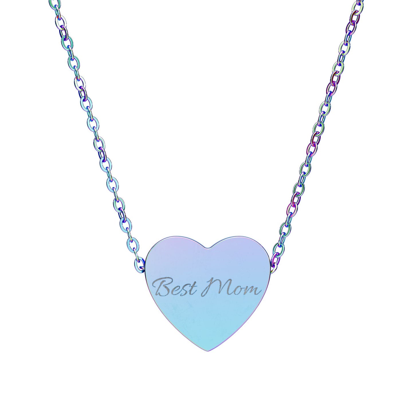 Engraved Heart Necklace — Personalized Love Pendant