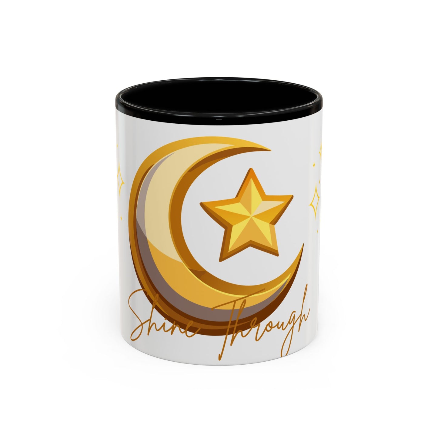 Celestial Moon & Star Coffee Mug | Shine Through Inspirational Gift