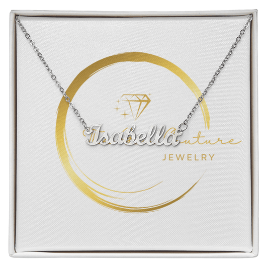 Custom Signature Name Necklace – Your Name, Your Shine
