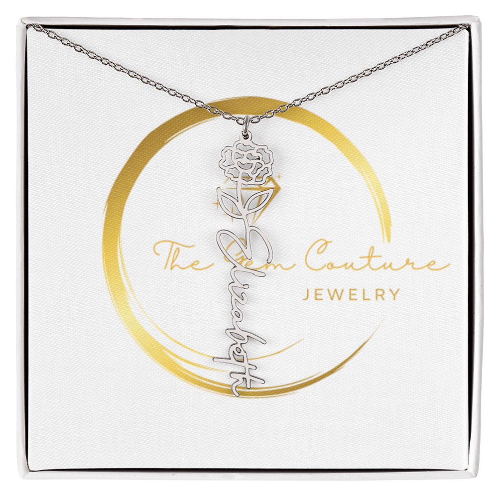 Custom Botanical Name Necklace