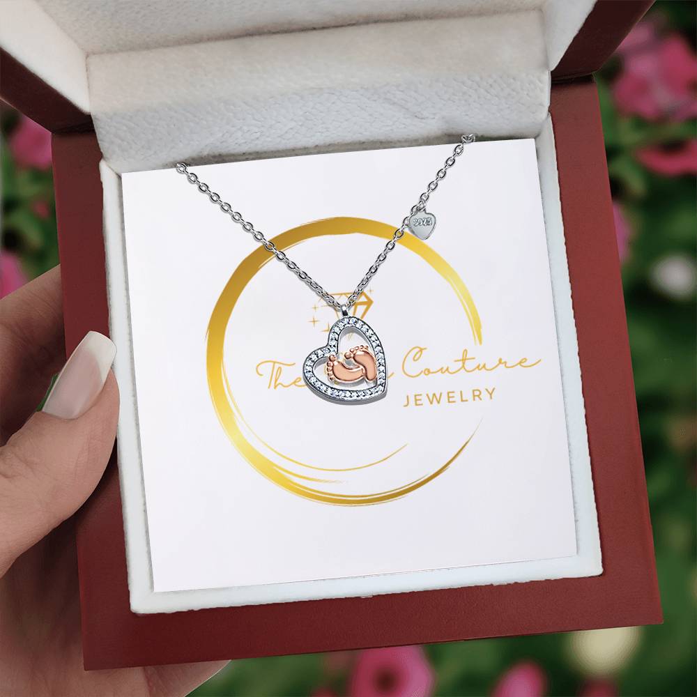 Forever My Baby – Heart & Feet Necklace