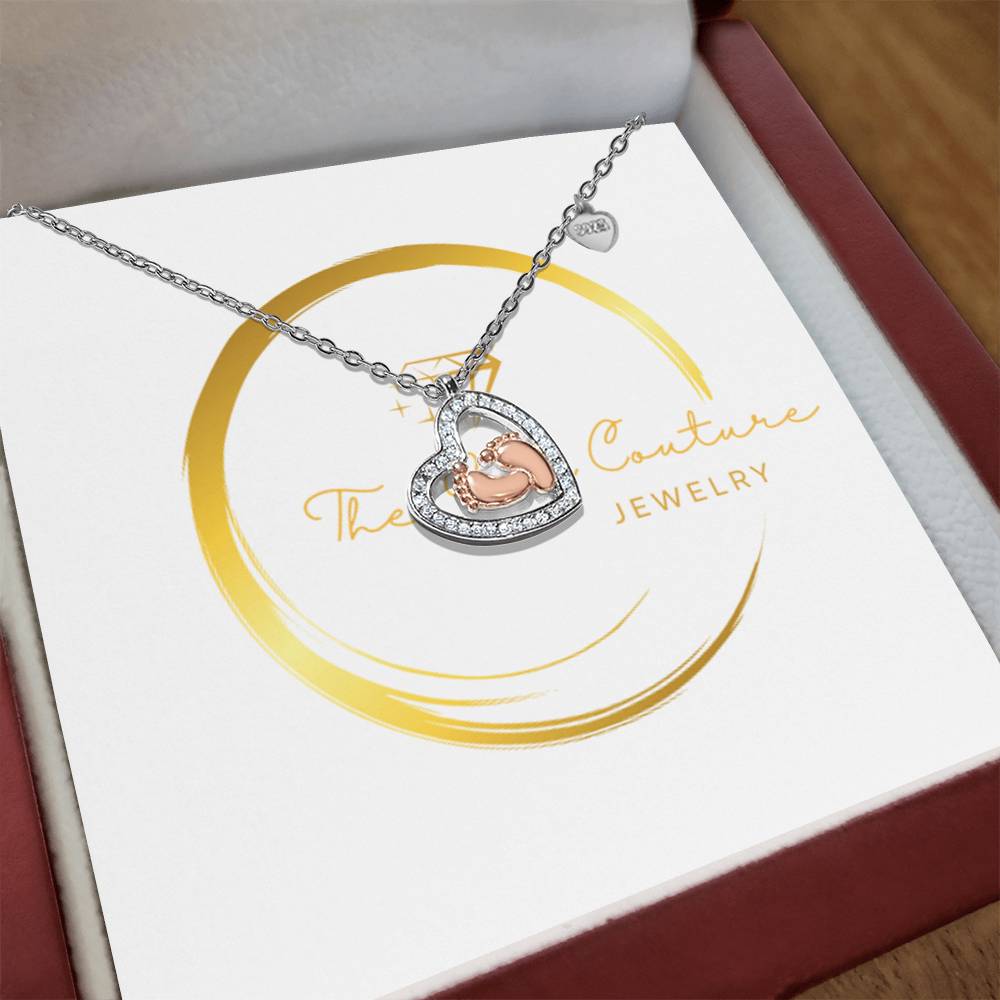 Forever My Baby – Heart & Feet Necklace