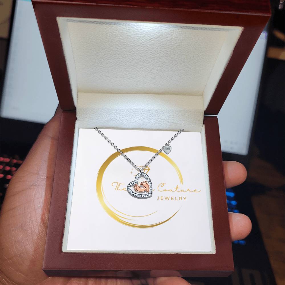 Forever My Baby – Heart & Feet Necklace