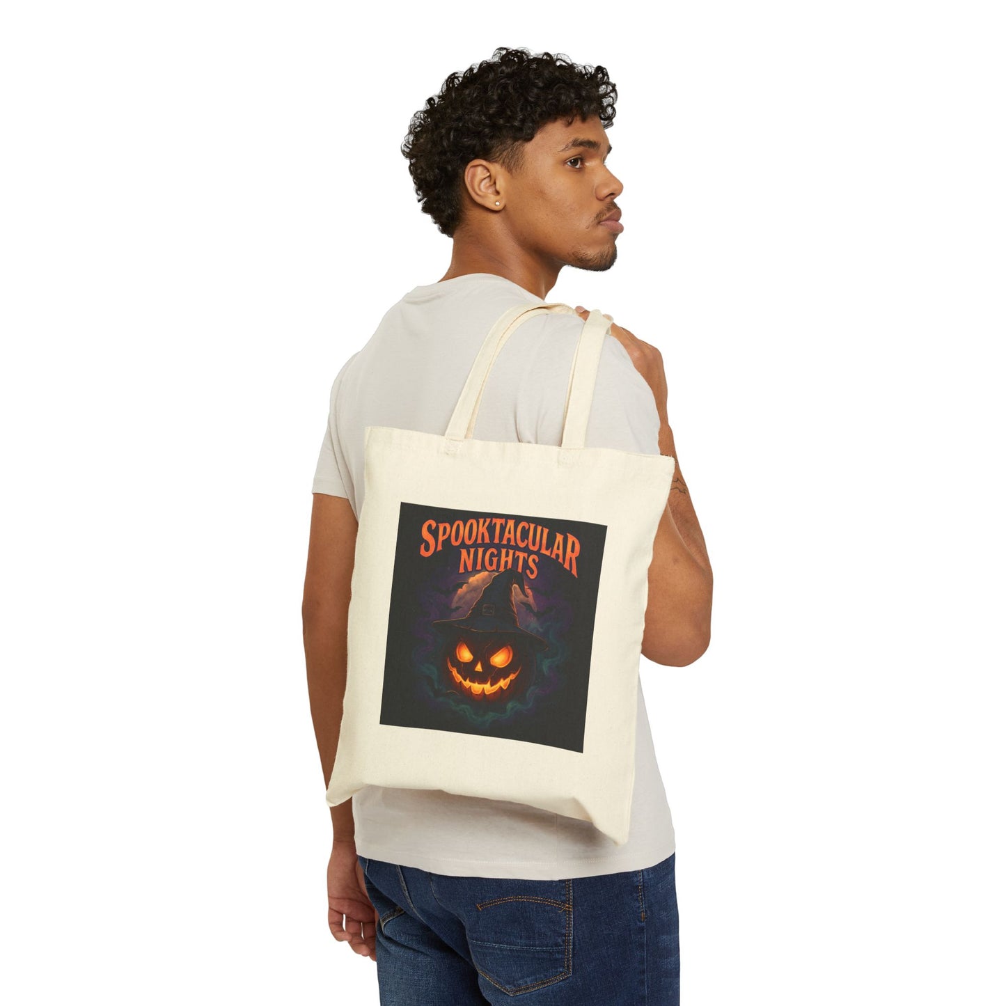 Spooktacular Nights Halloween Tote Bag | Durable 100% Cotton Canvas
