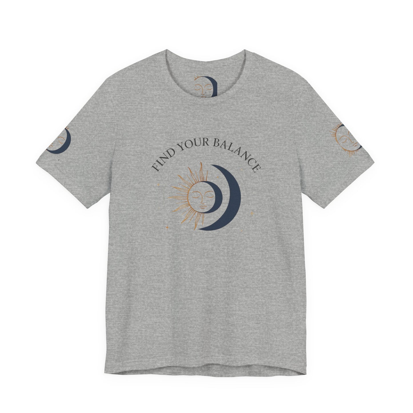 Find Your Balance Tee — Sun & Moon Spiritual Graphic T-Shirt