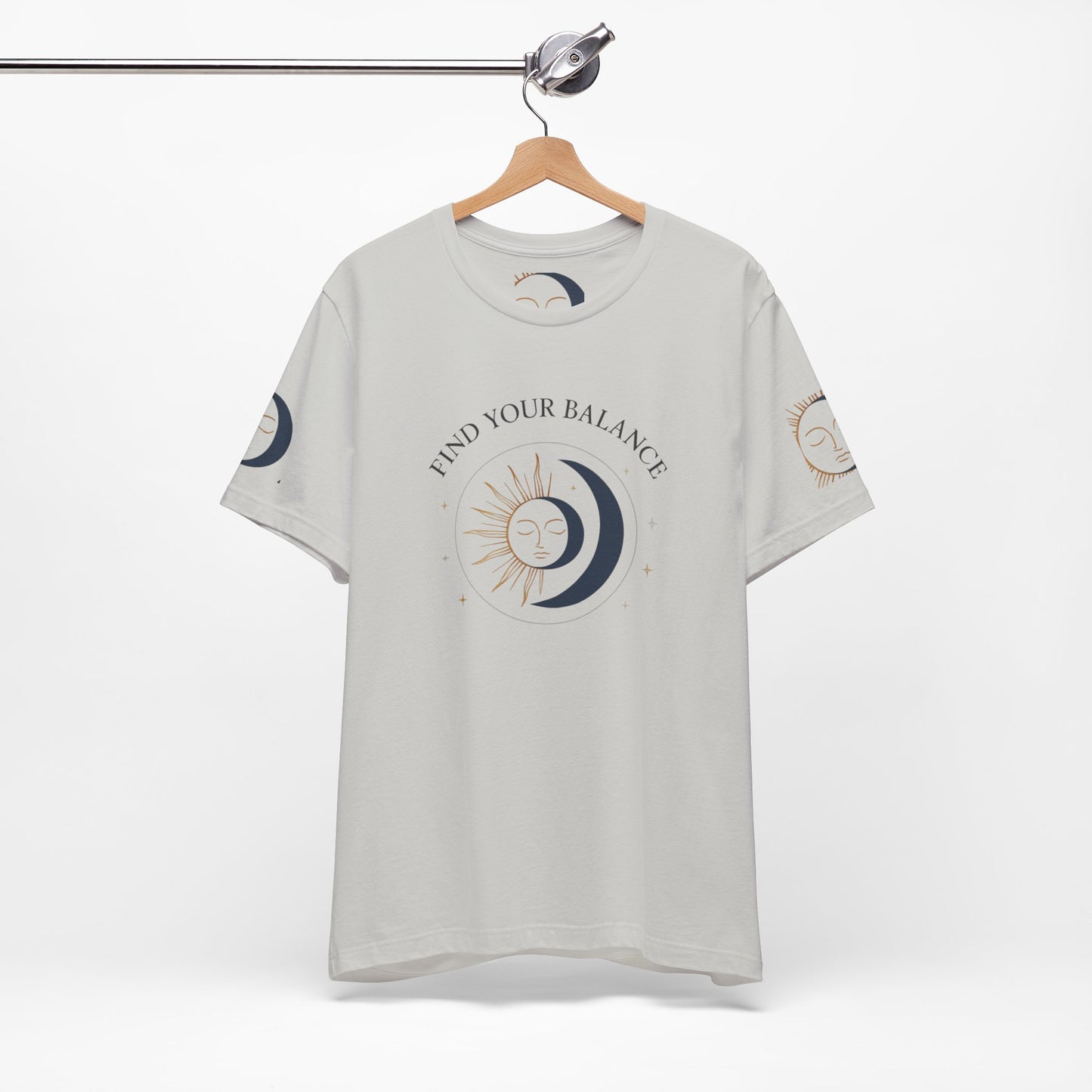 Find Your Balance Tee — Sun & Moon Spiritual Graphic T-Shirt