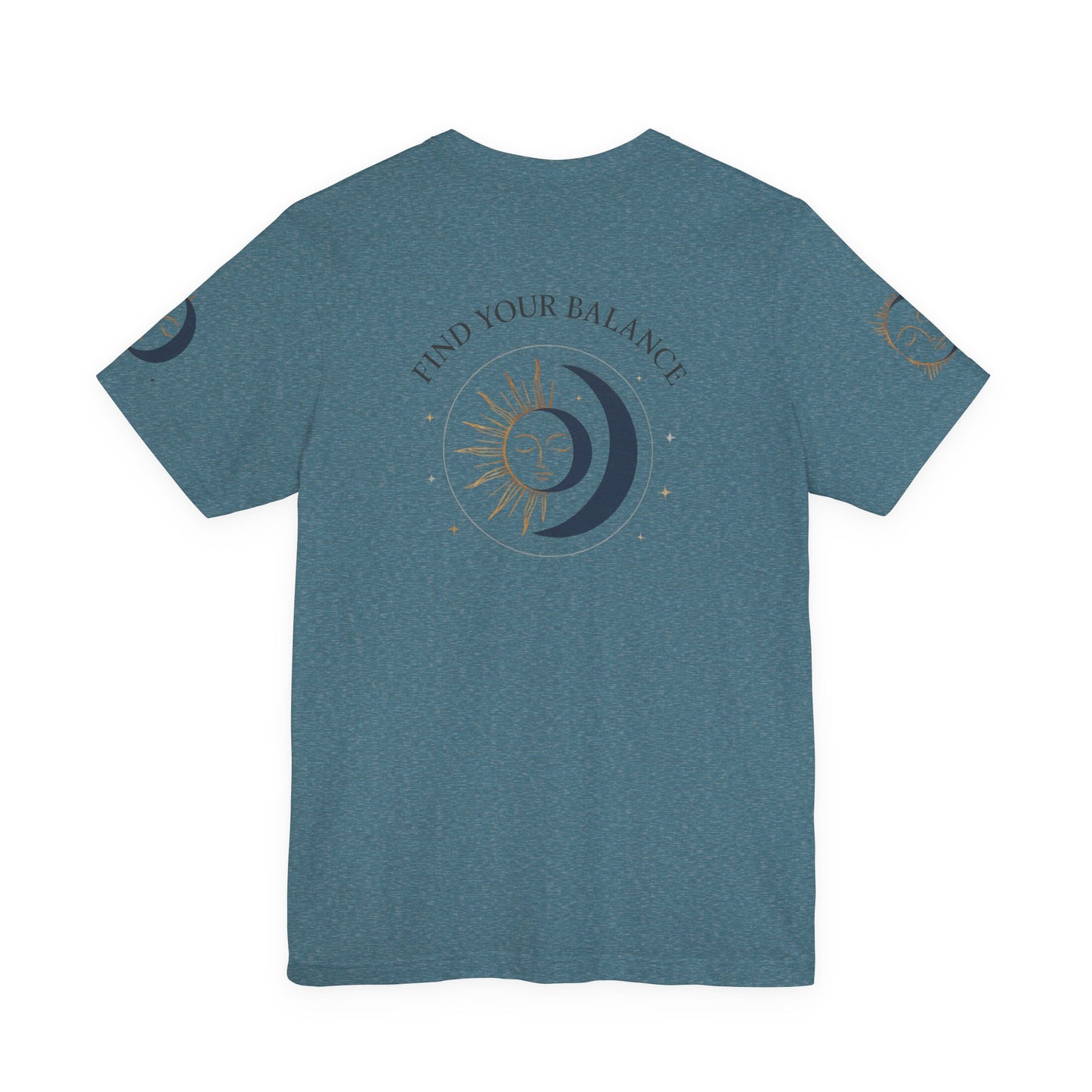 Find Your Balance Tee — Sun & Moon Spiritual Graphic T-Shirt