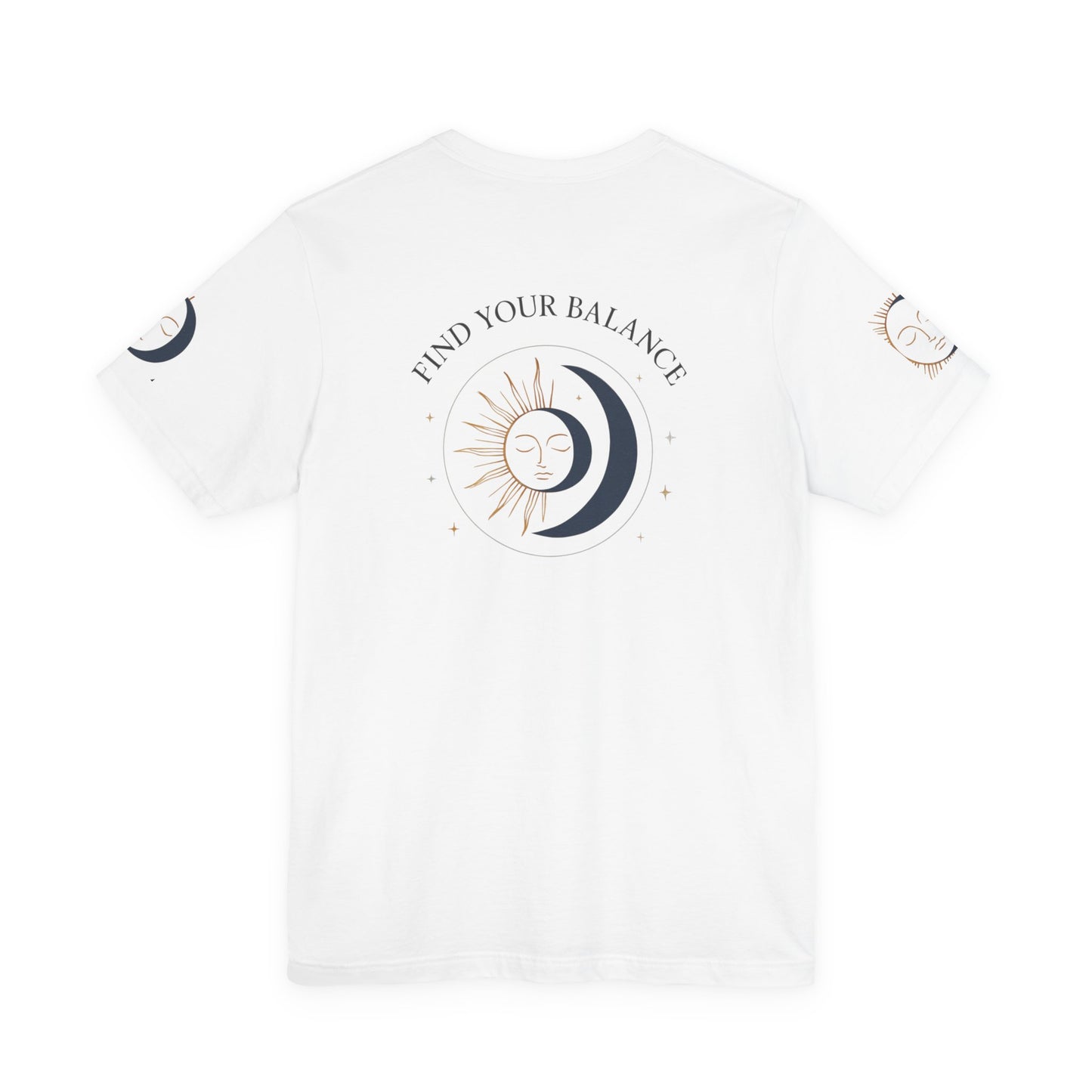 Find Your Balance Tee — Sun & Moon Spiritual Graphic T-Shirt