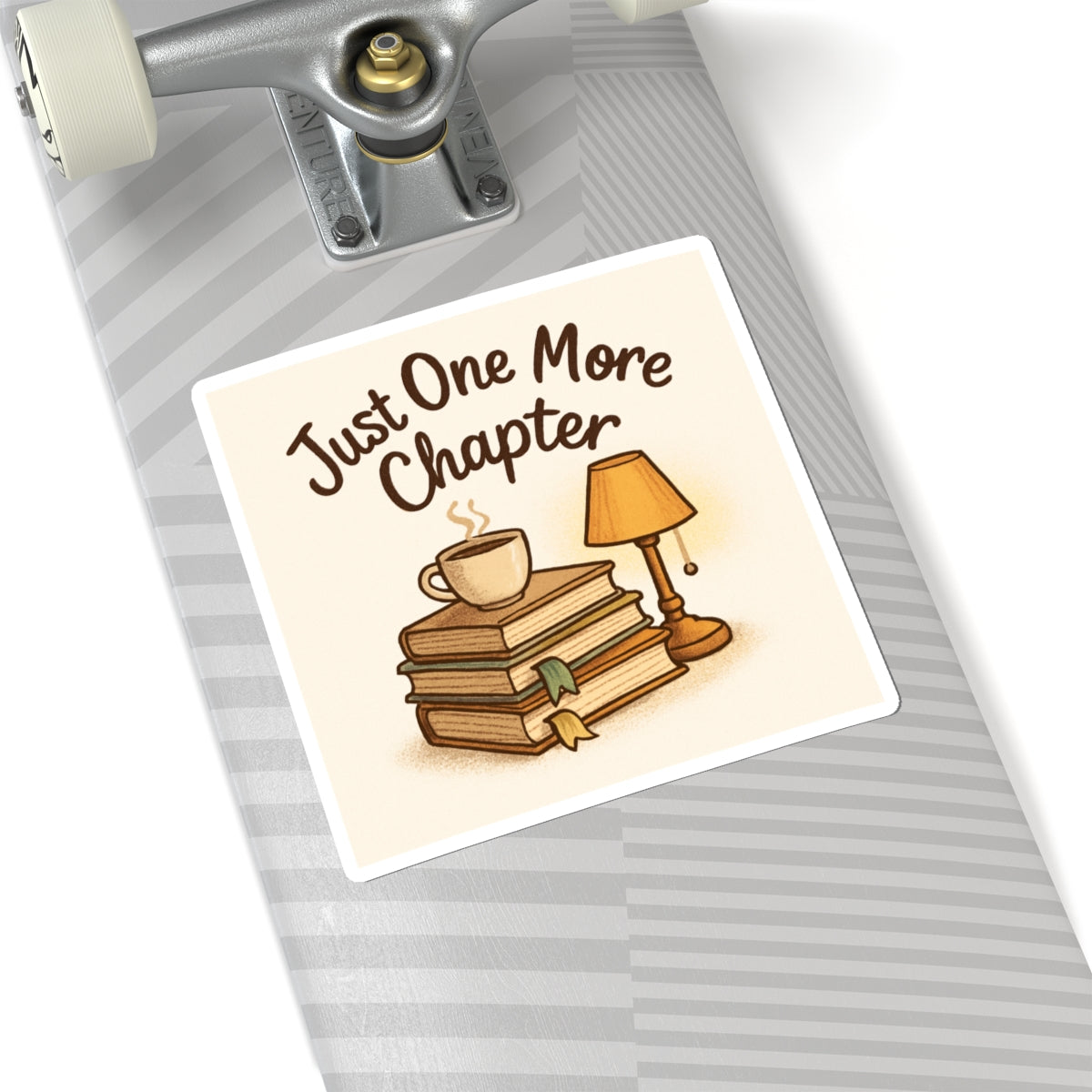 Just One More Chapter Kiss-Cut Sticker – Book Lover Design