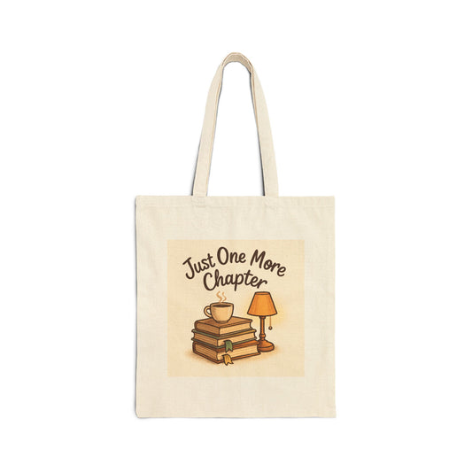 Just One More Chapter Tote Bag – 100% Cotton Canvas