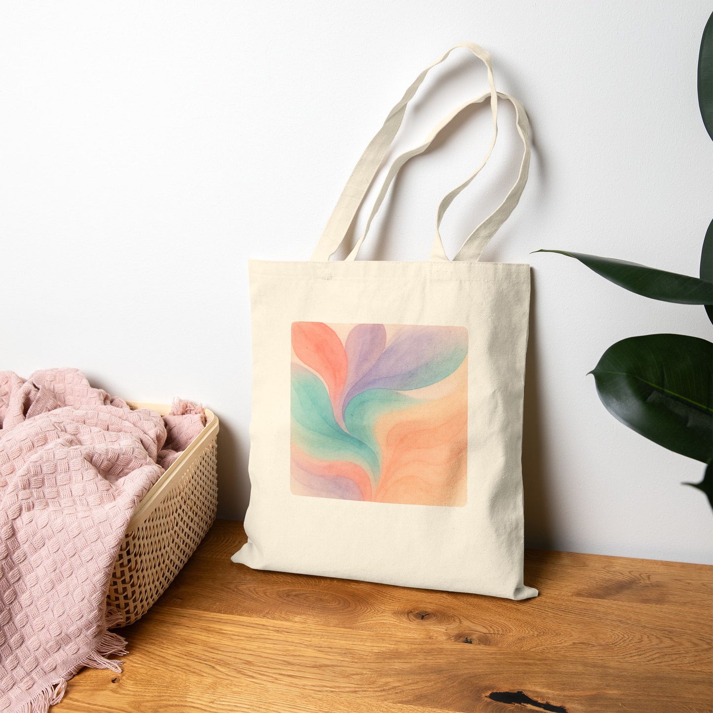 Pastel Watercolor Tote Bag