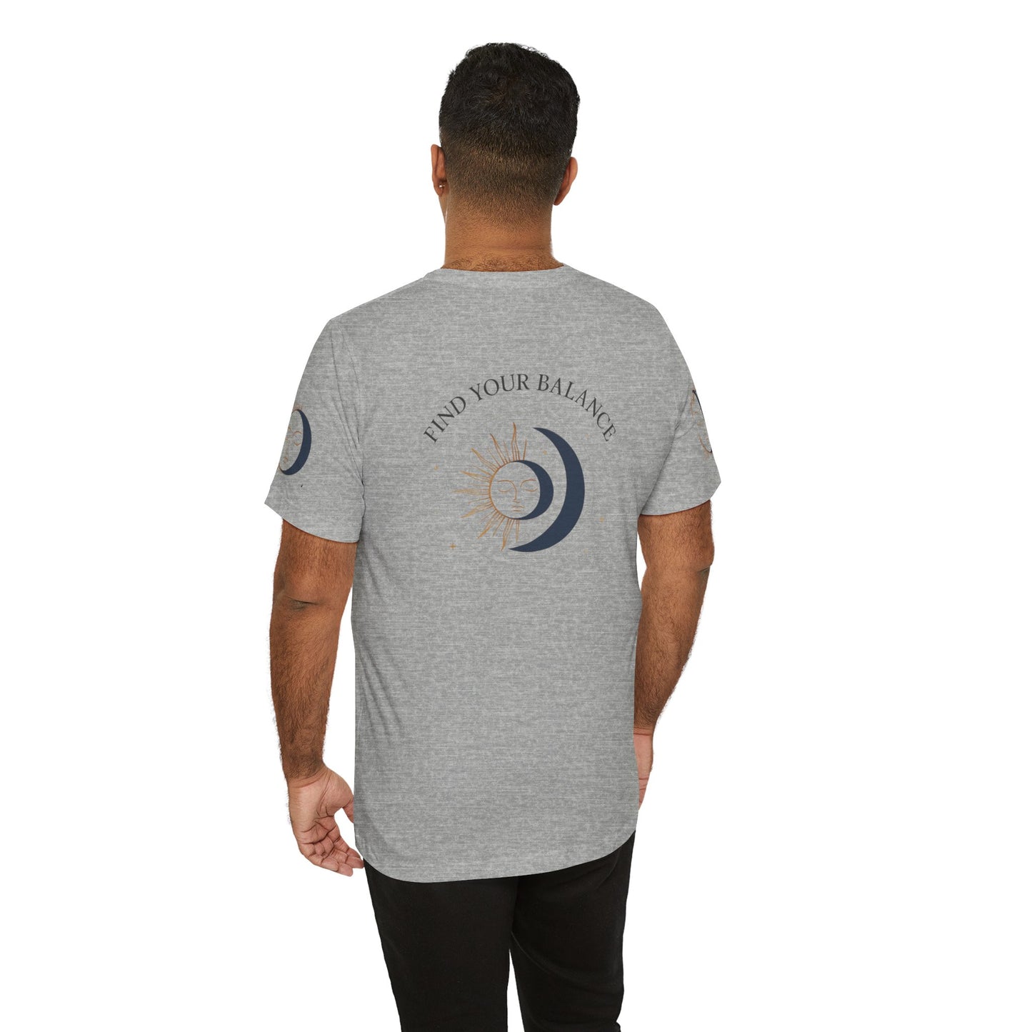 Find Your Balance Tee — Sun & Moon Spiritual Graphic T-Shirt