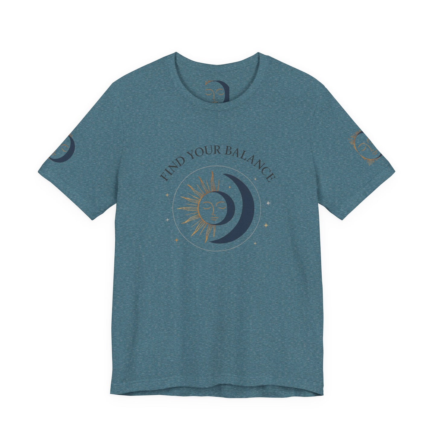 Find Your Balance Tee — Sun & Moon Spiritual Graphic T-Shirt