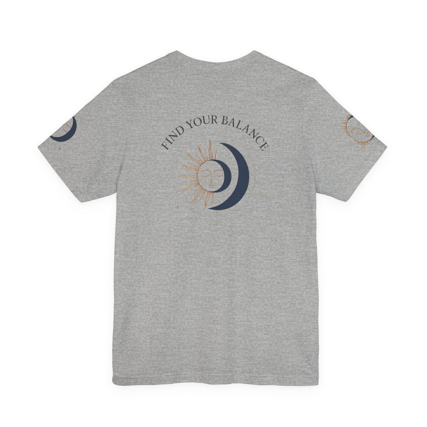 Find Your Balance Tee — Sun & Moon Spiritual Graphic T-Shirt