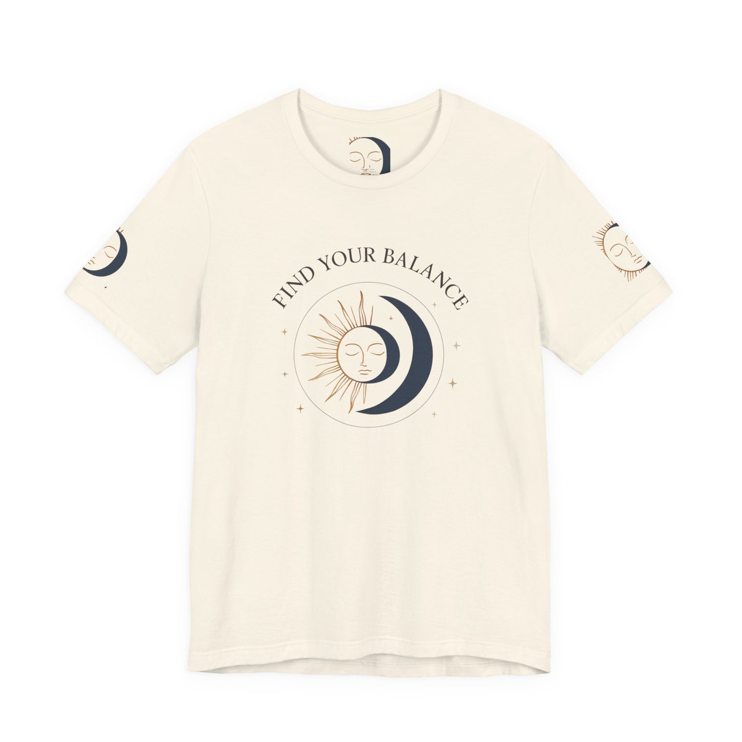Find Your Balance Tee — Sun & Moon Spiritual Graphic T-Shirt