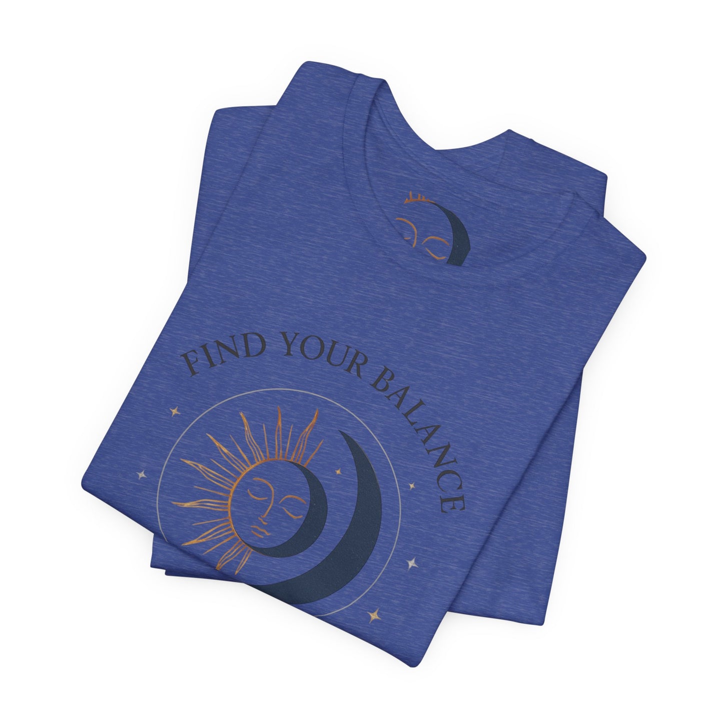 Find Your Balance Tee — Sun & Moon Spiritual Graphic T-Shirt