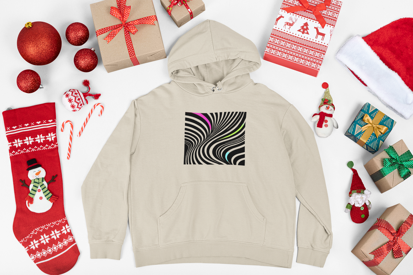 Modern Stripes Neon Pop Hoodie