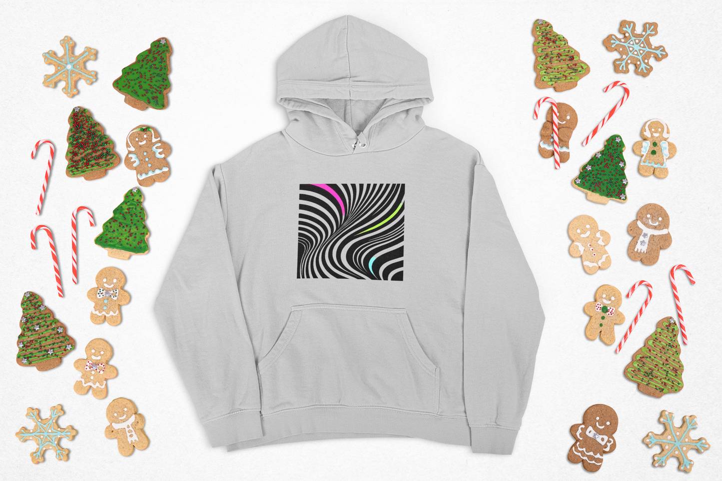 Modern Stripes Neon Pop Hoodie