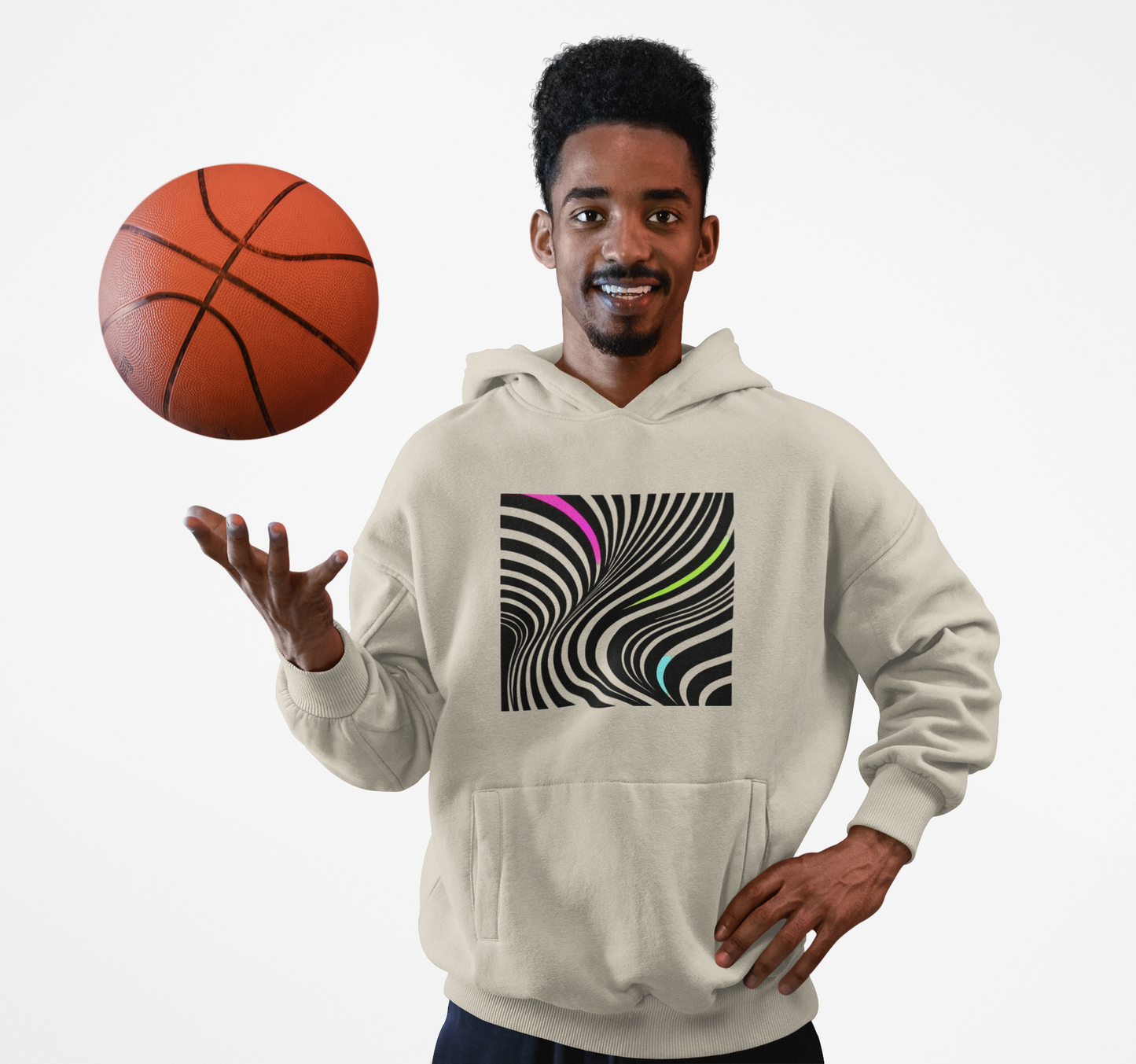 Modern Stripes Neon Pop Hoodie