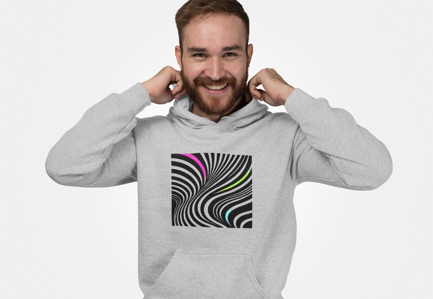 Modern Stripes Neon Pop Hoodie