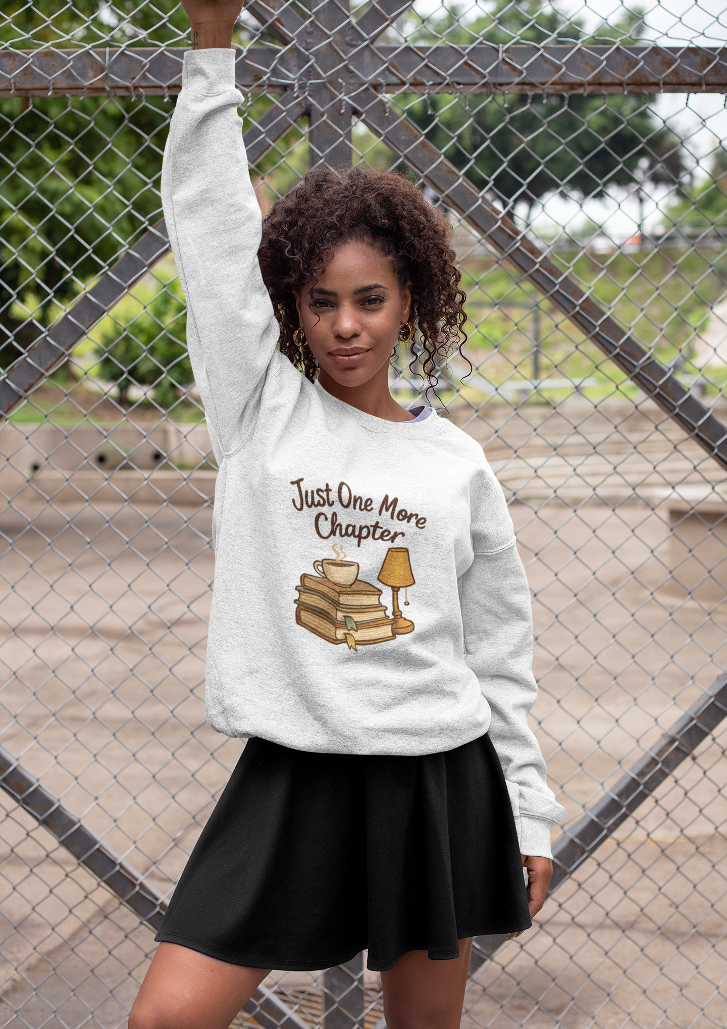 Bookworm Crewneck Sweatshirt - Just One More Chapter Design