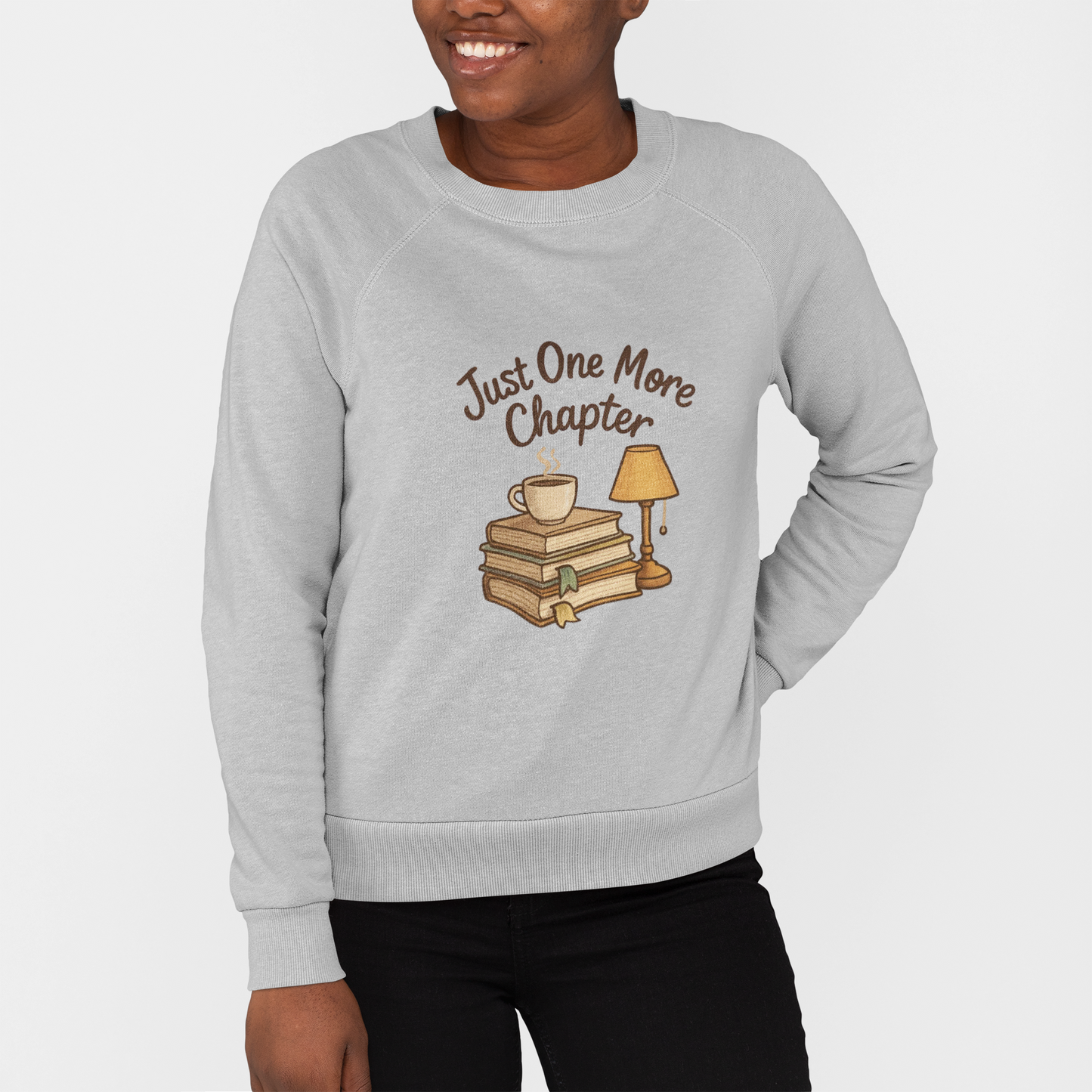 Bookworm Crewneck Sweatshirt - Just One More Chapter Design