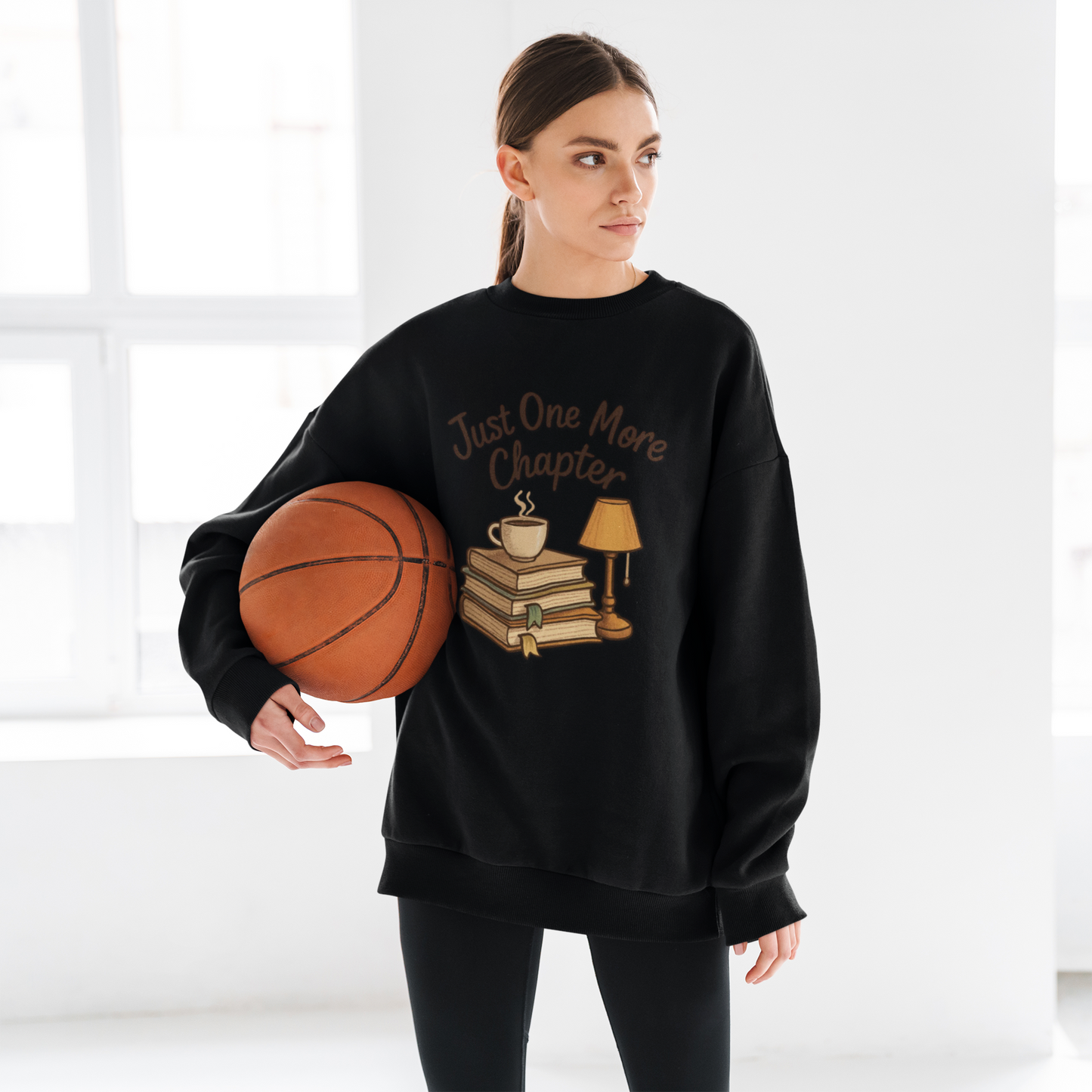Bookworm Crewneck Sweatshirt - Just One More Chapter Design