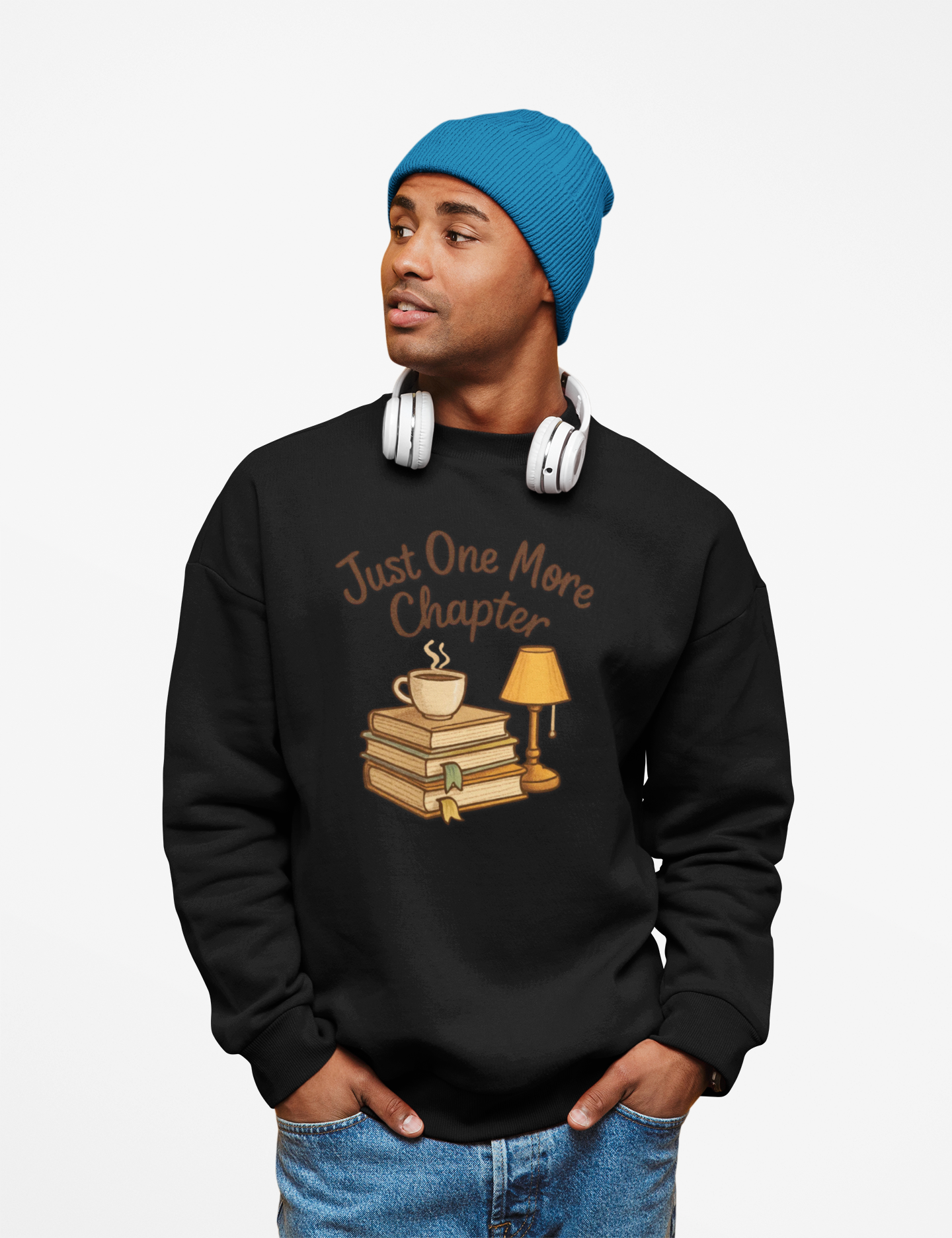 Bookworm Crewneck Sweatshirt - Just One More Chapter Design