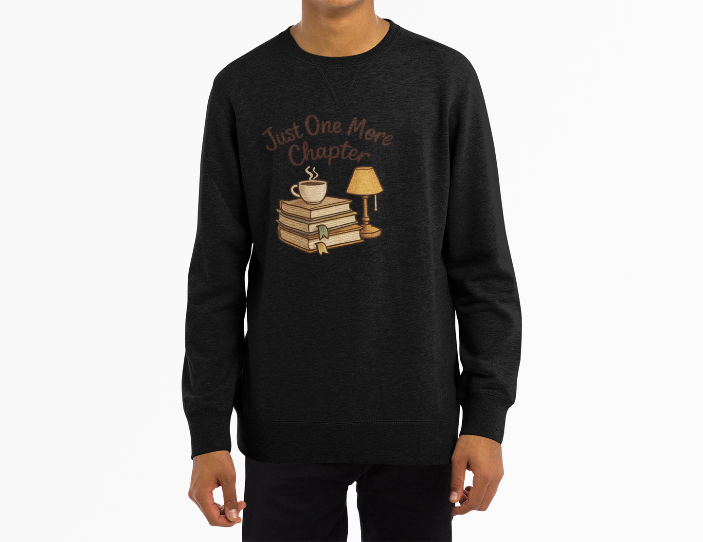 Bookworm Crewneck Sweatshirt - Just One More Chapter Design