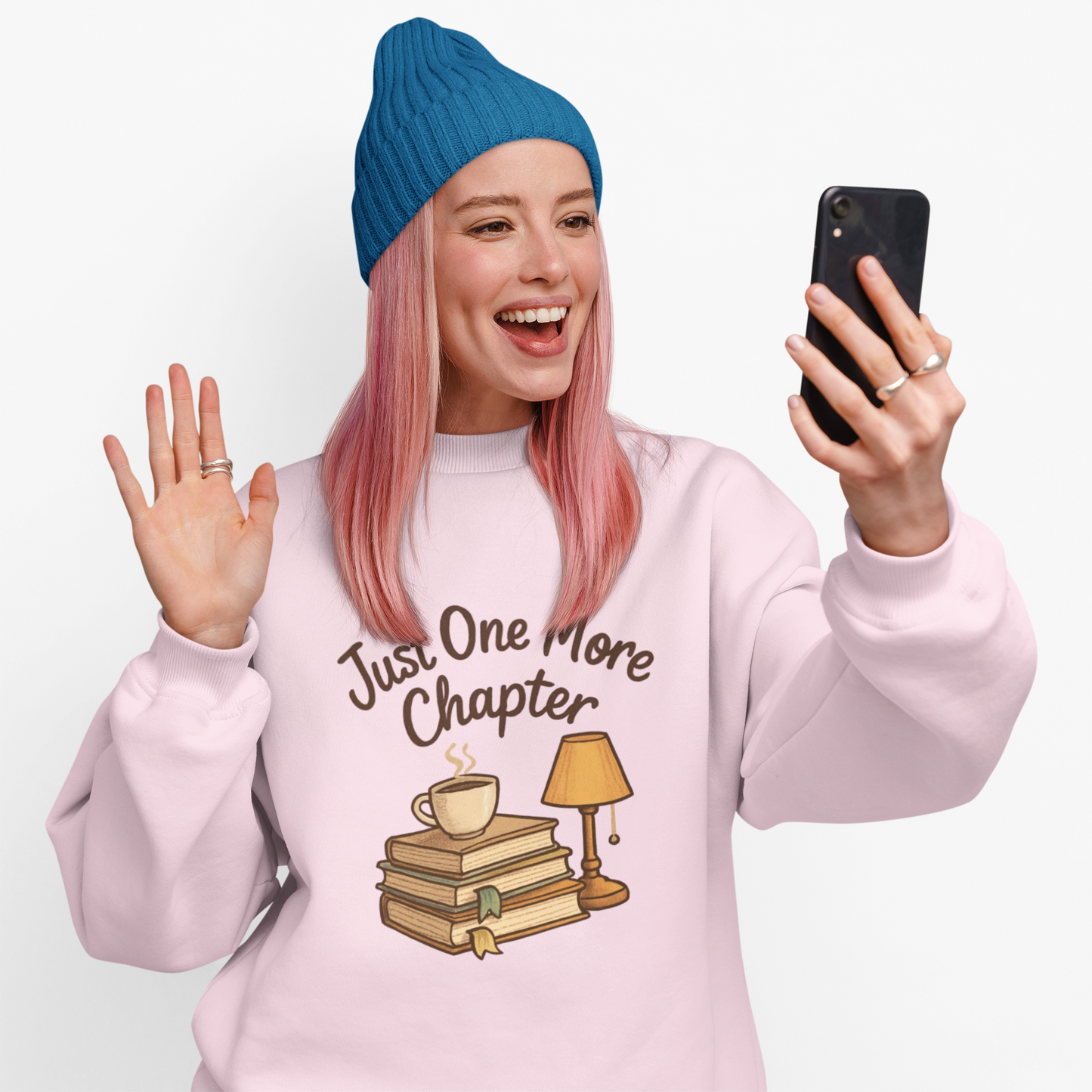 Bookworm Crewneck Sweatshirt - Just One More Chapter Design