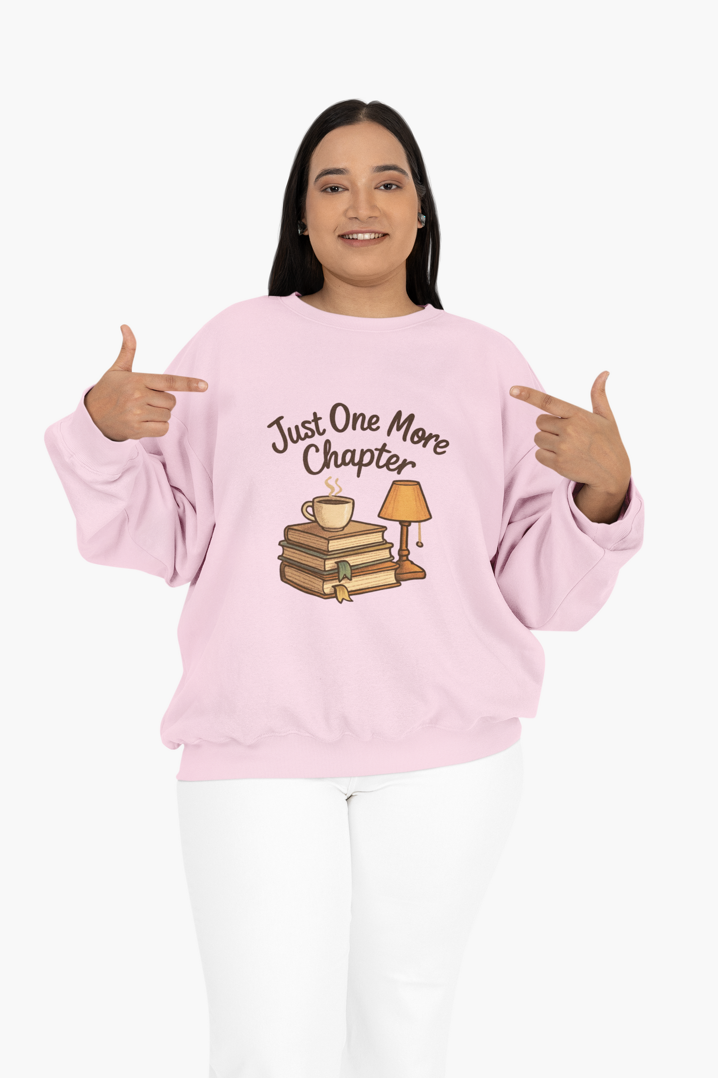 Bookworm Crewneck Sweatshirt - Just One More Chapter Design