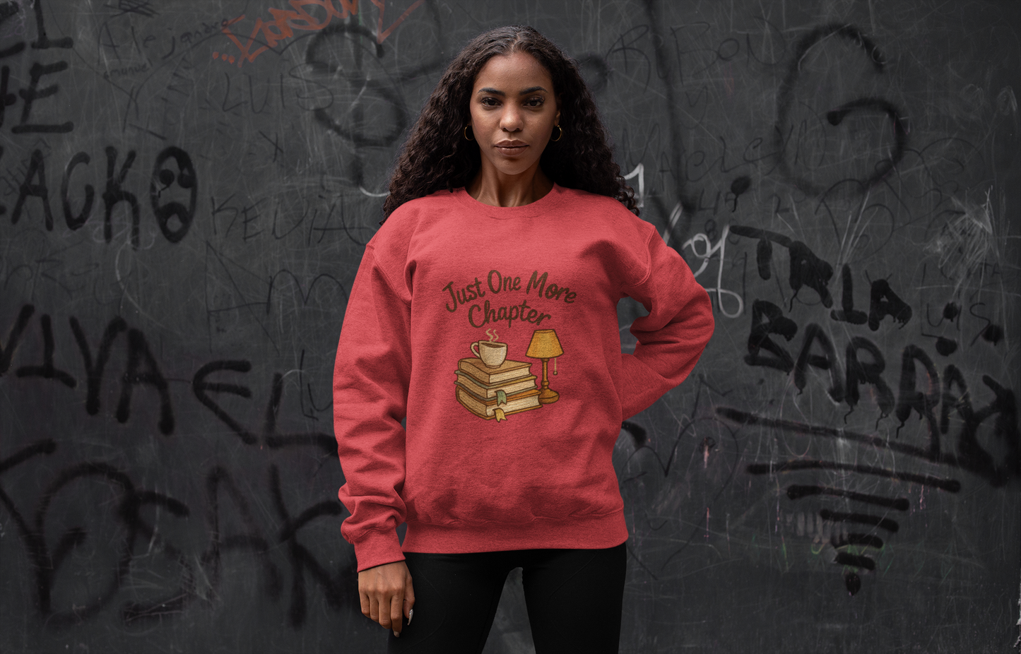 Bookworm Crewneck Sweatshirt - Just One More Chapter Design
