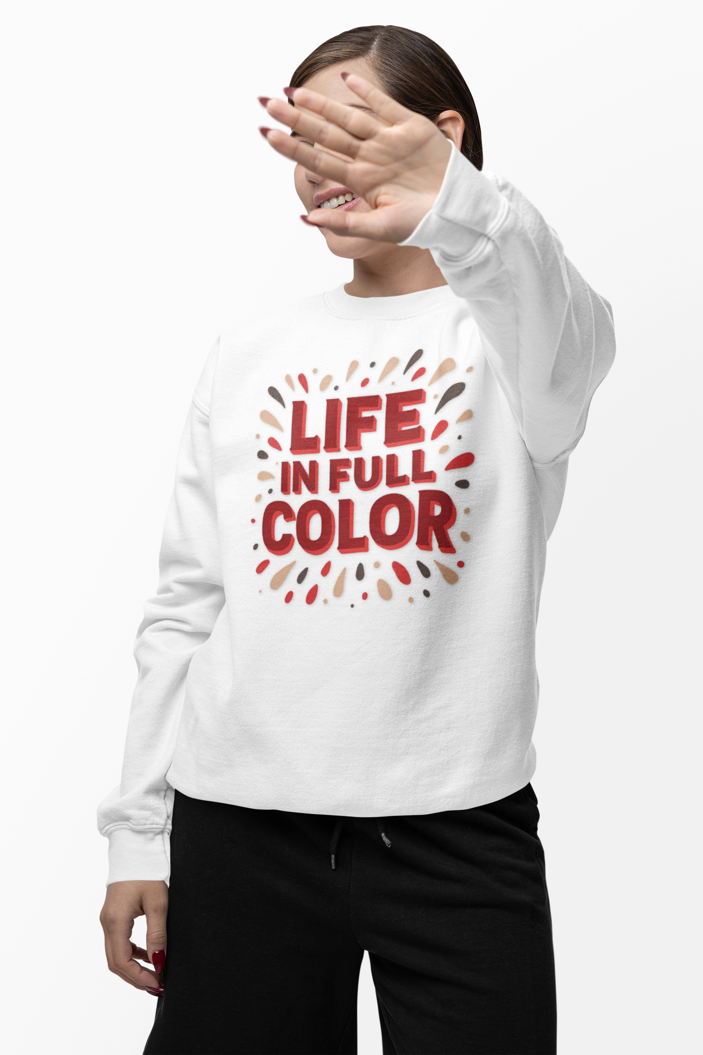 Vibrant Crewneck Sweatshirt for Bold Style Statements - Unique Cherry Coded Palette