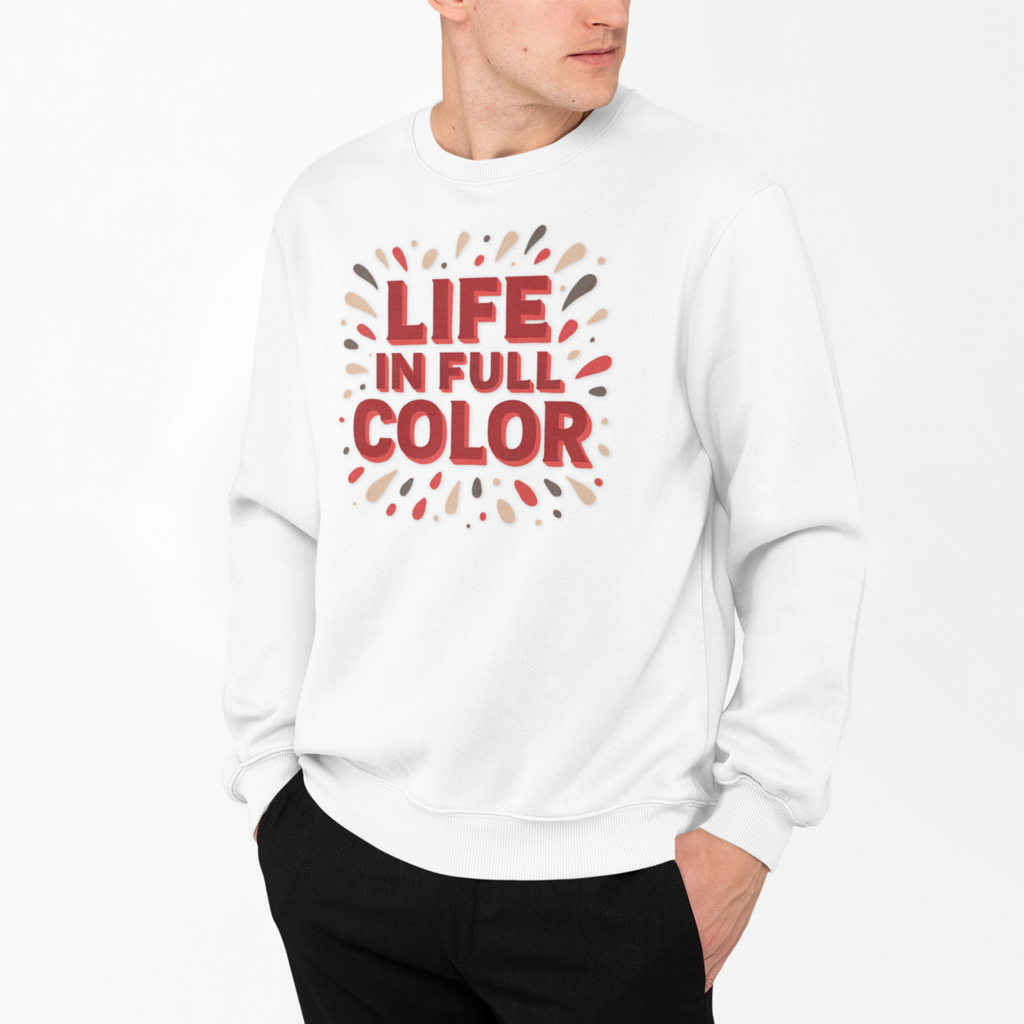 Vibrant Crewneck Sweatshirt for Bold Style Statements - Unique Cherry Coded Palette