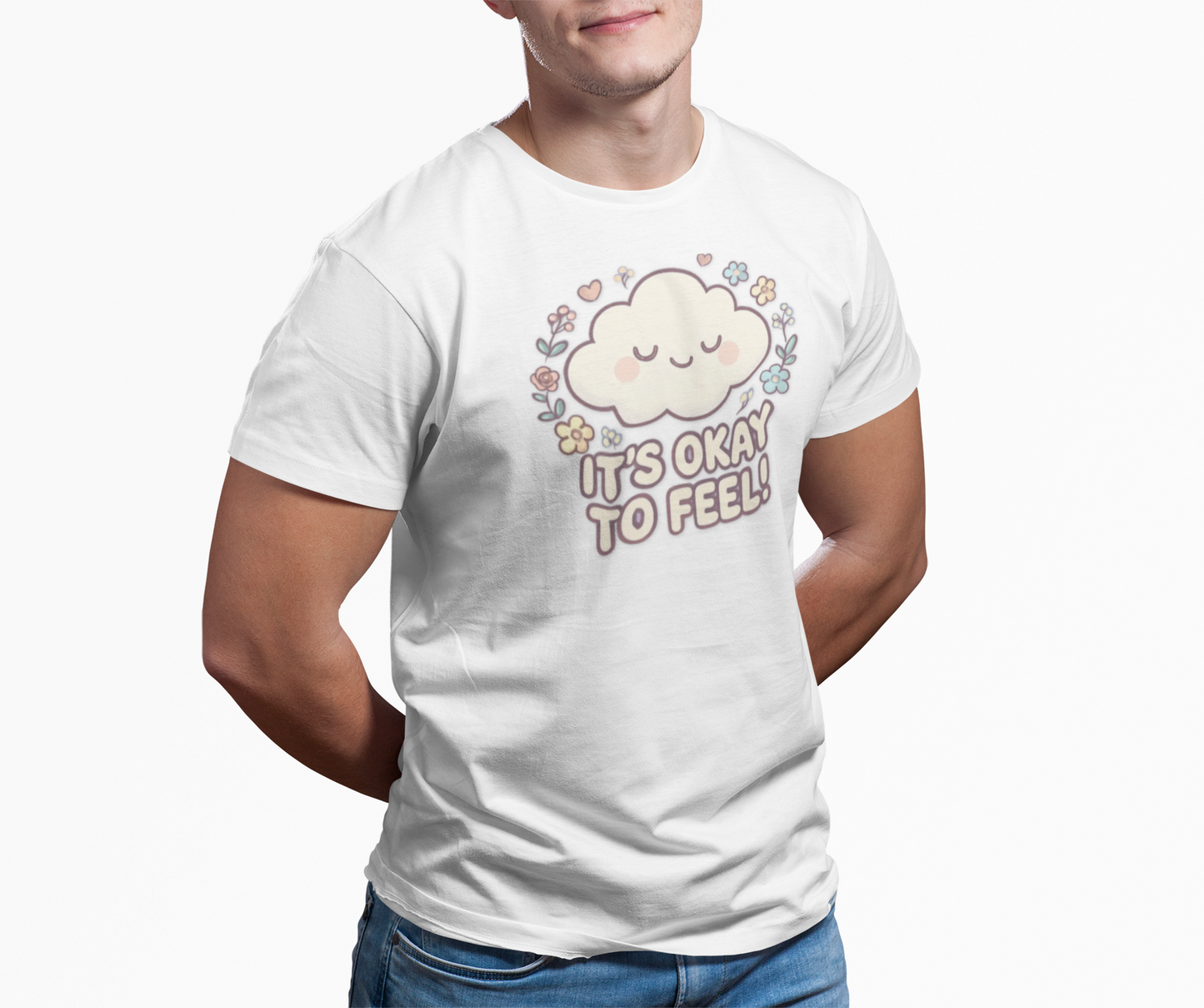 Its Okay to Feel! Cloud & Floral Tee