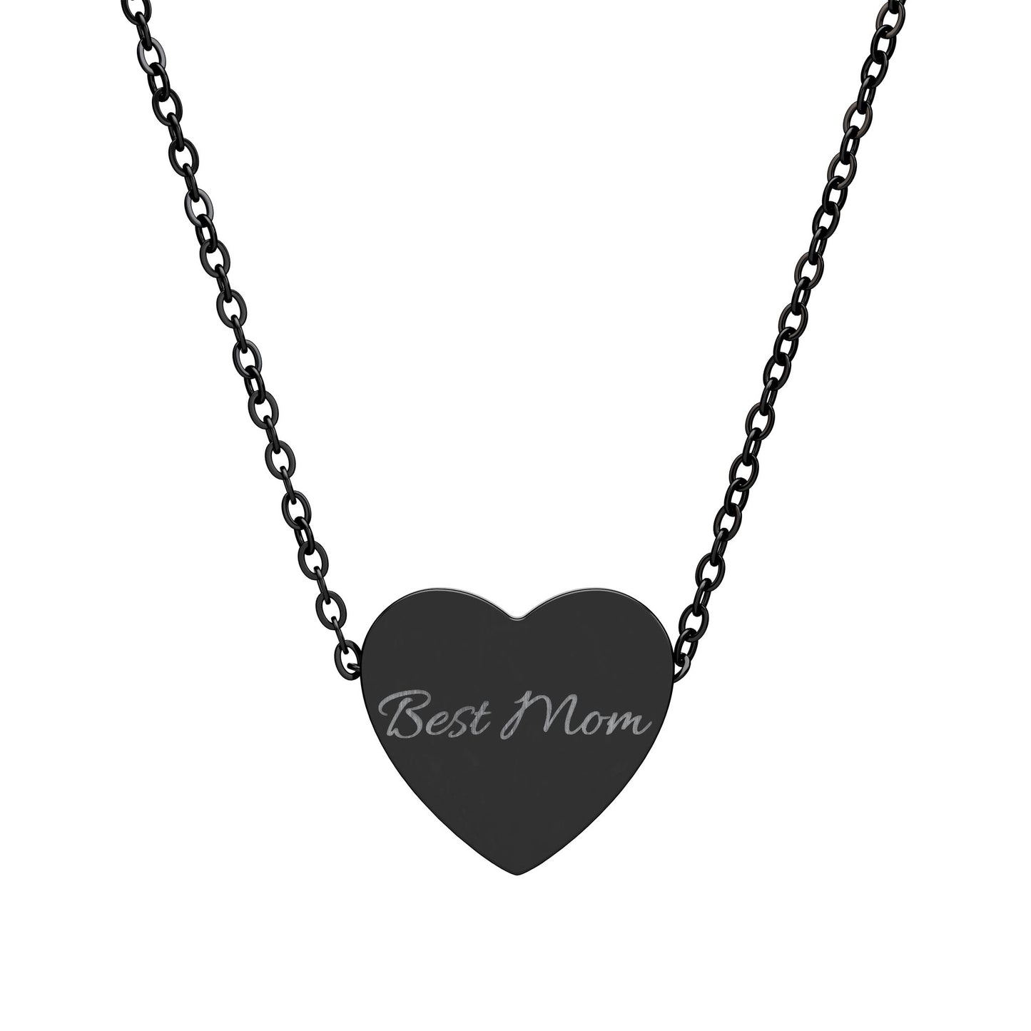 Engraved Heart Necklace — Personalized Love Pendant