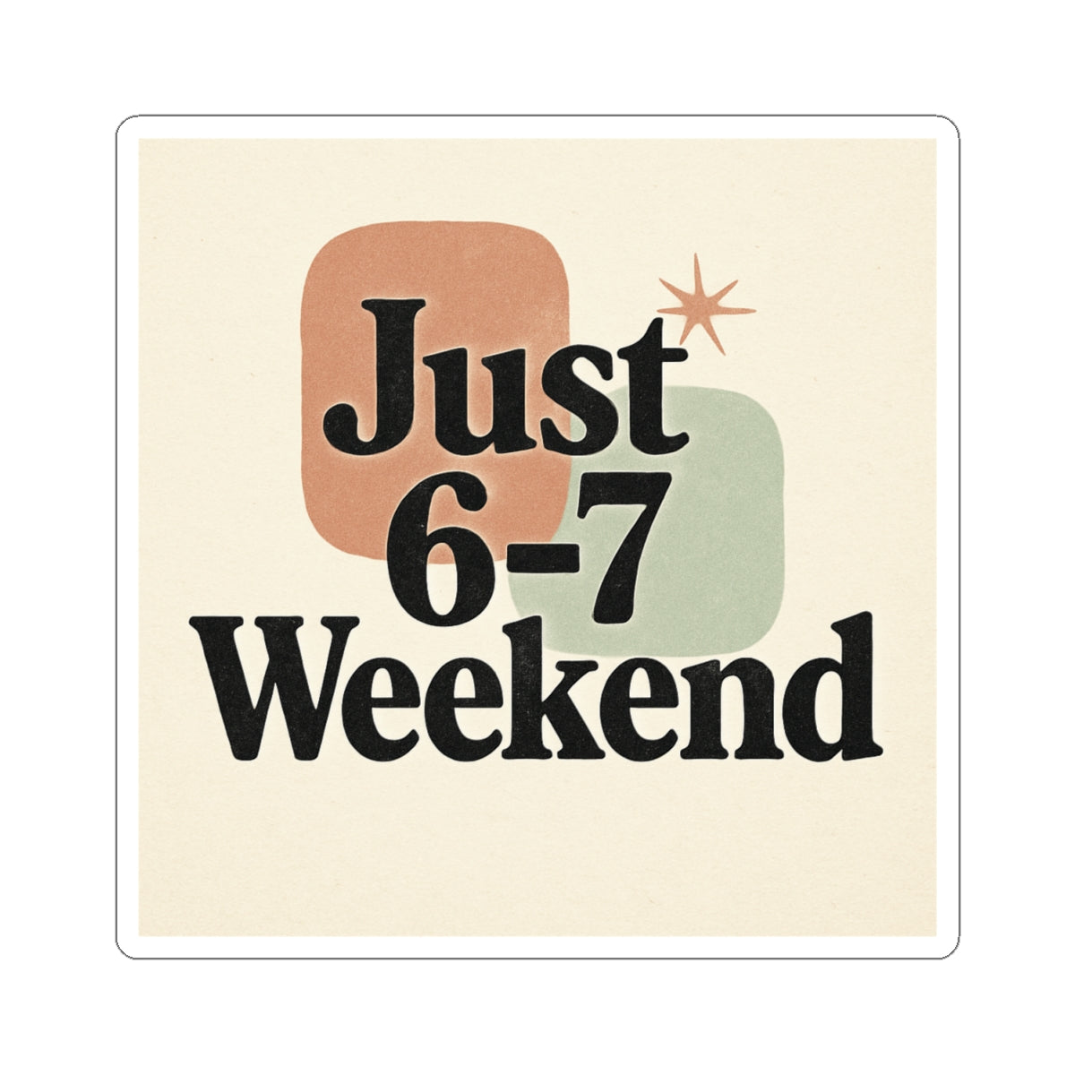 Weekend Kiss-Cut Stickers Set of 6-7 | Flexible Shape Design for Planners and Journals
