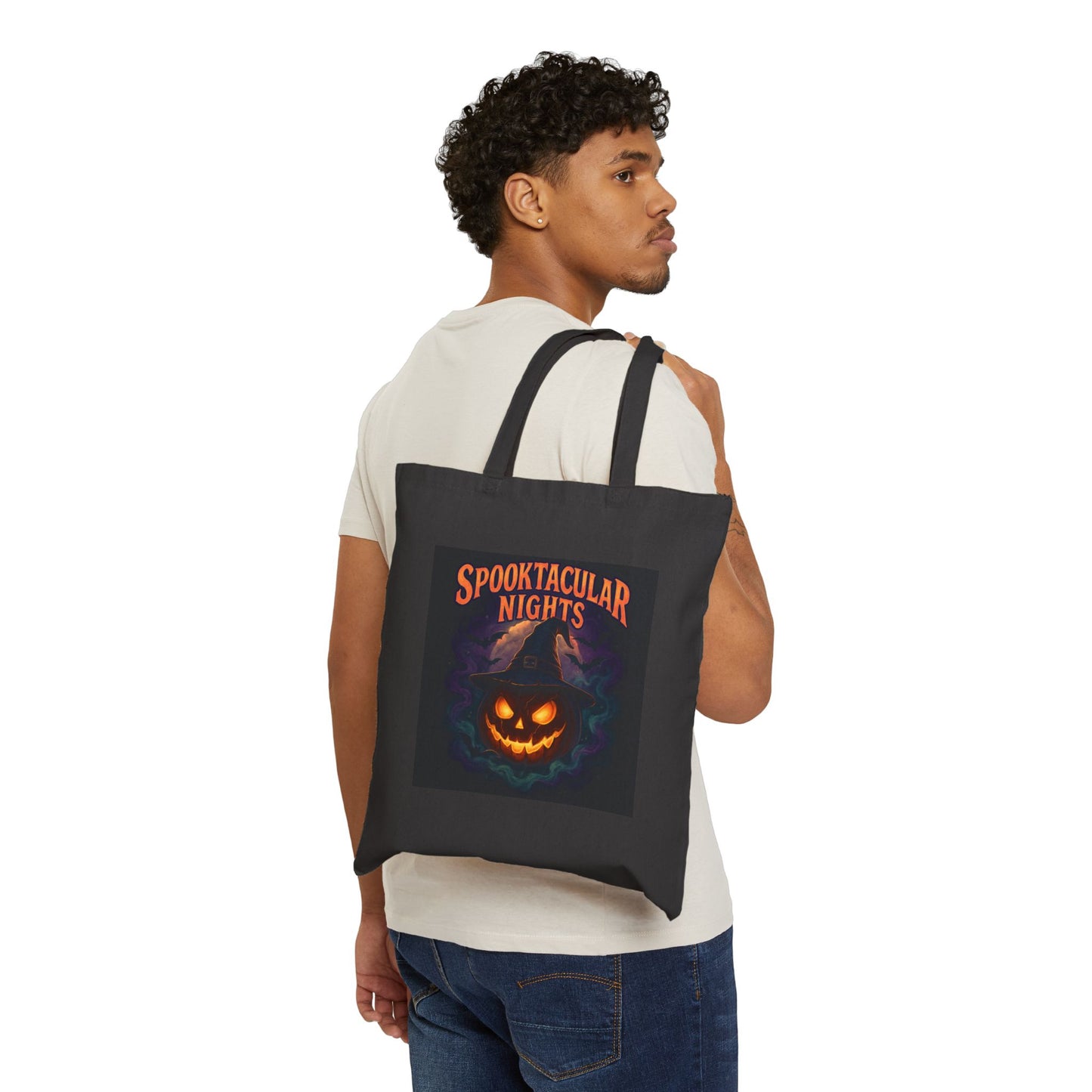 Spooktacular Nights Halloween Tote Bag | Durable 100% Cotton Canvas
