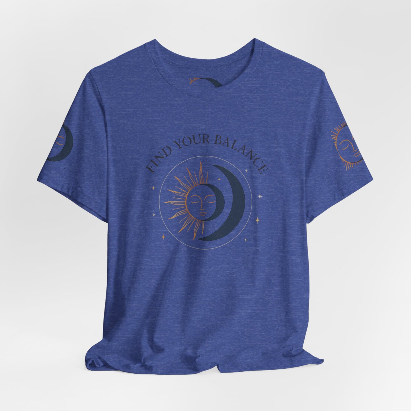 Find Your Balance Tee — Sun & Moon Spiritual Graphic T-Shirt