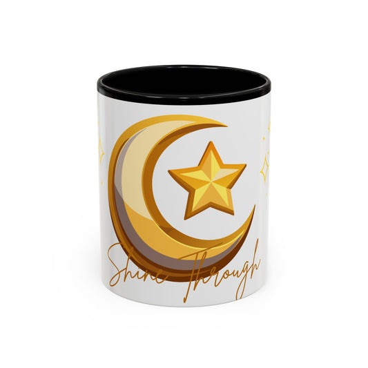 Celestial Moon & Star Coffee Mug | Shine Through Inspirational Gift