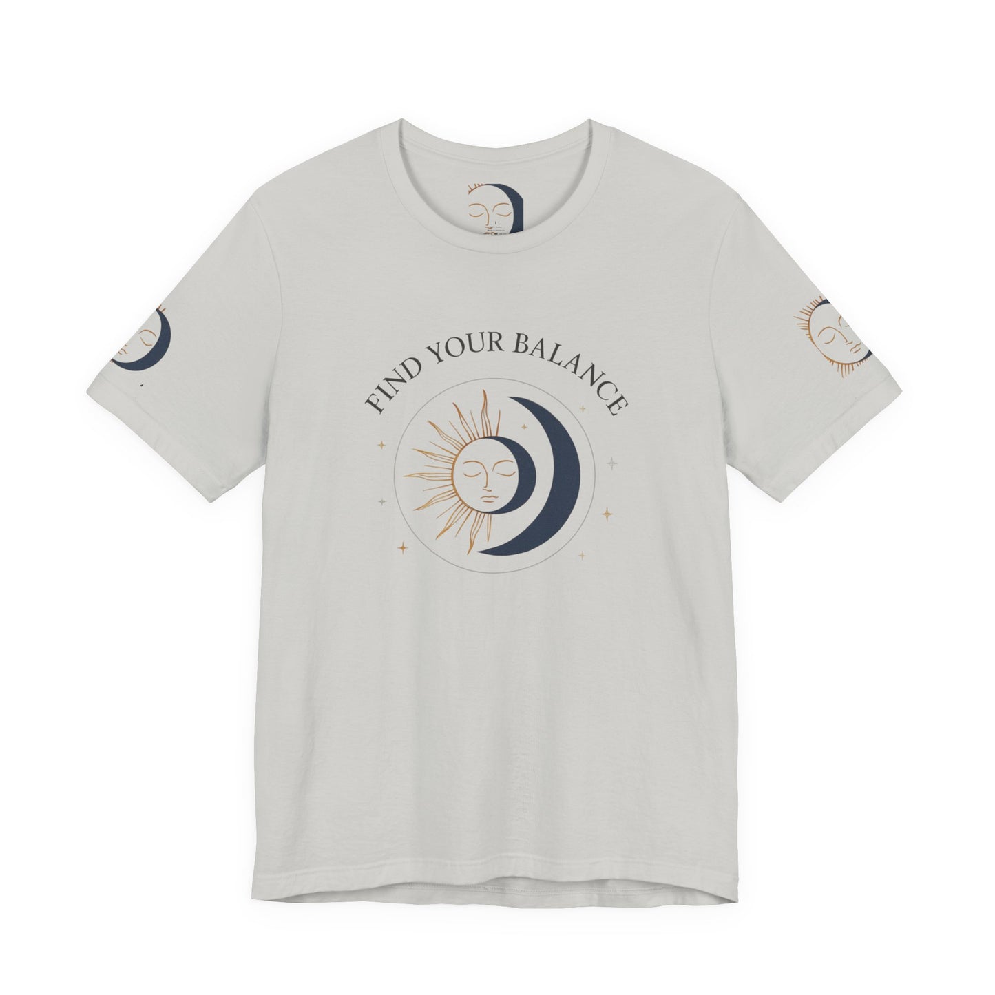 Find Your Balance Tee — Sun & Moon Spiritual Graphic T-Shirt