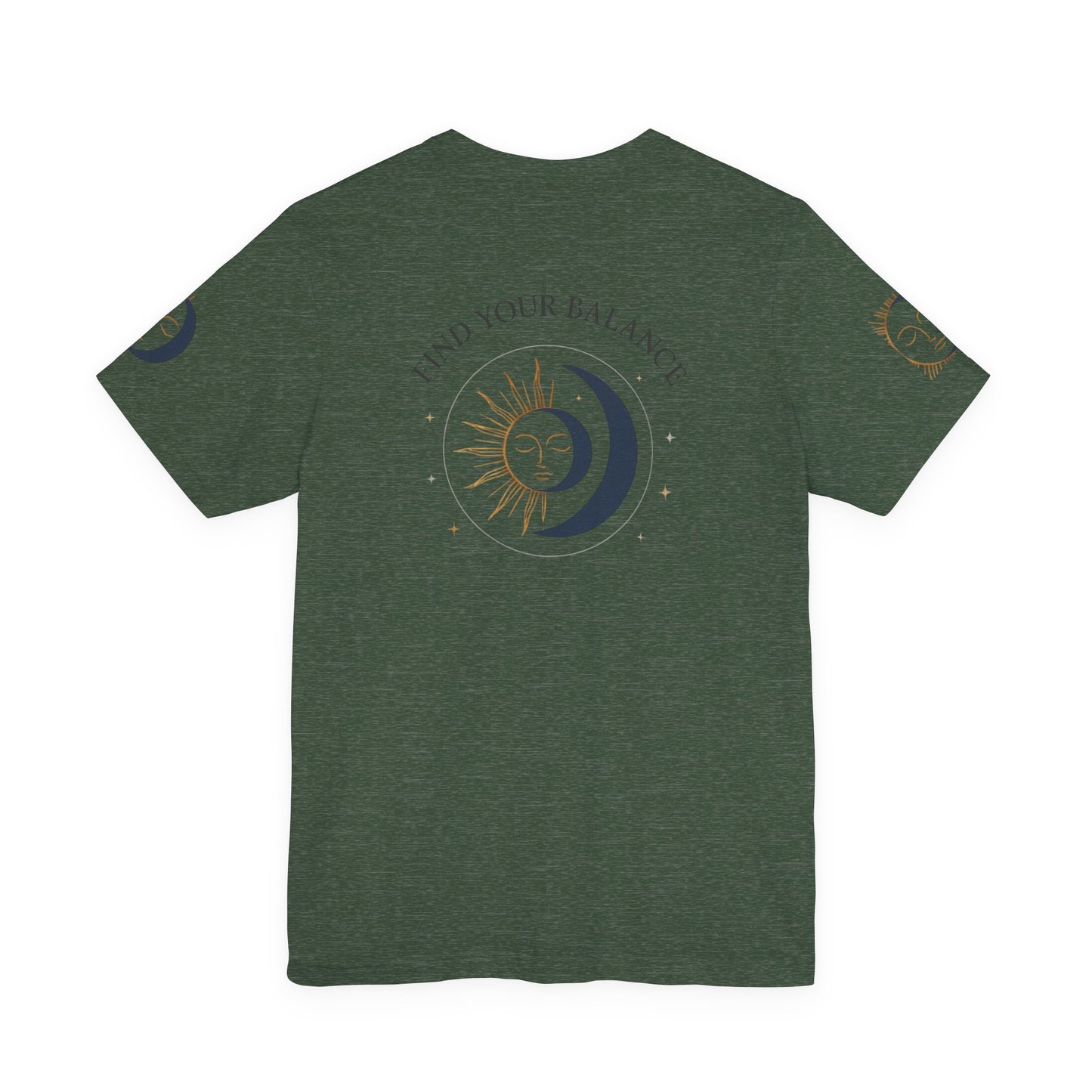 Find Your Balance Tee — Sun & Moon Spiritual Graphic T-Shirt