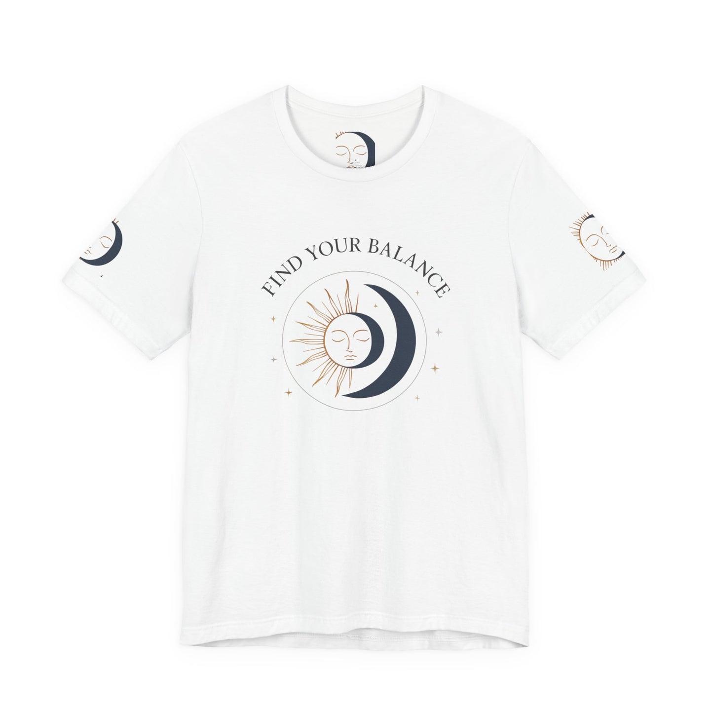 Find Your Balance Tee — Sun & Moon Spiritual Graphic T-Shirt