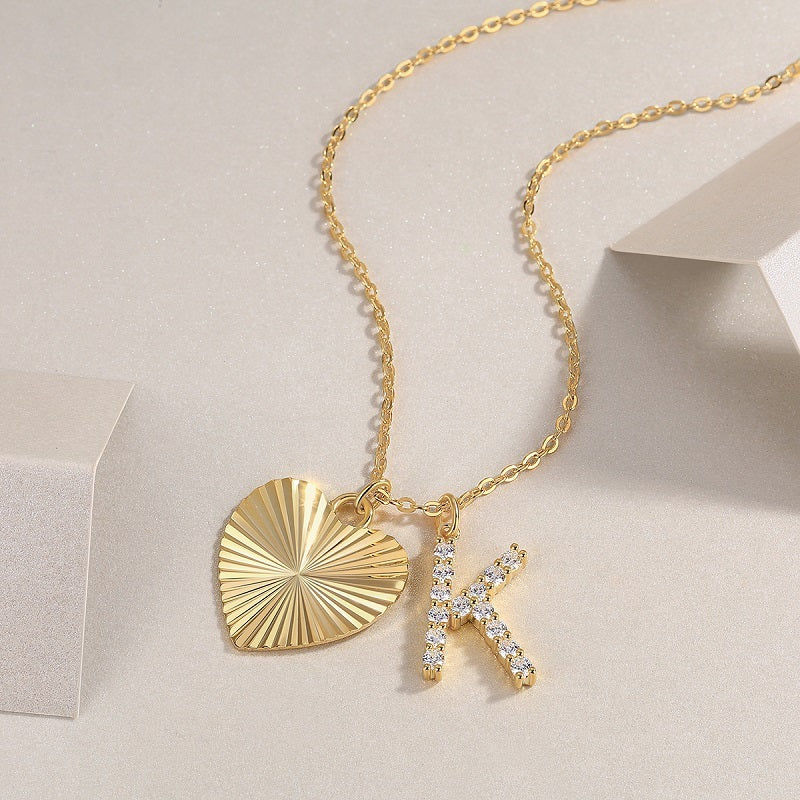 Heart Secret – 1-Carat Moissanite Pendant Necklace, Sterling Silver & Gold Plated