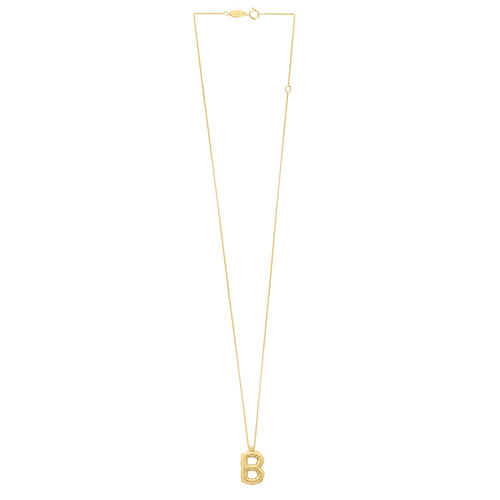 14K Yellow Gold Helium Initial B Pendant