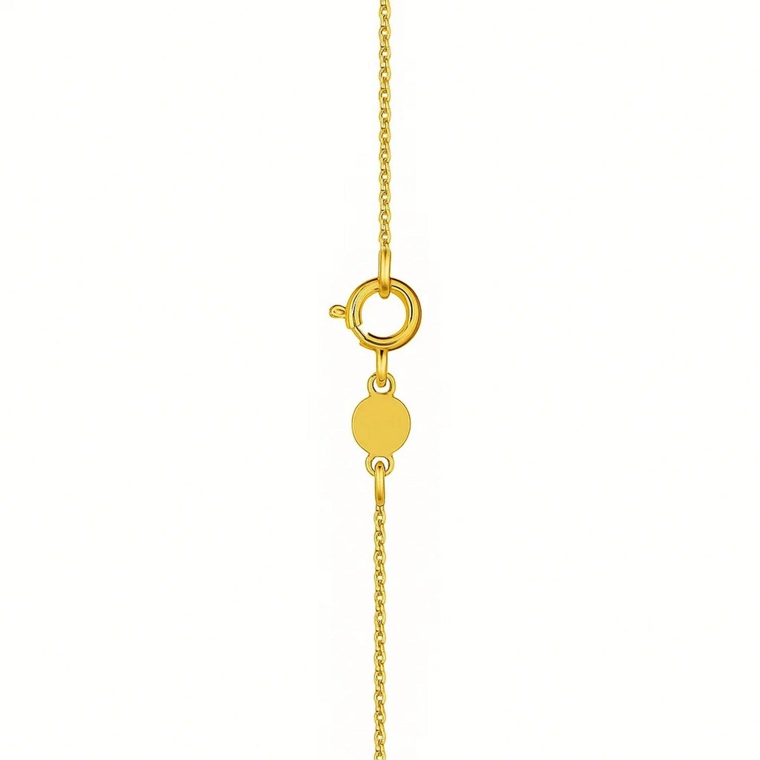 14K Yellow Gold Mini Diamond G Initial Pendant Necklace