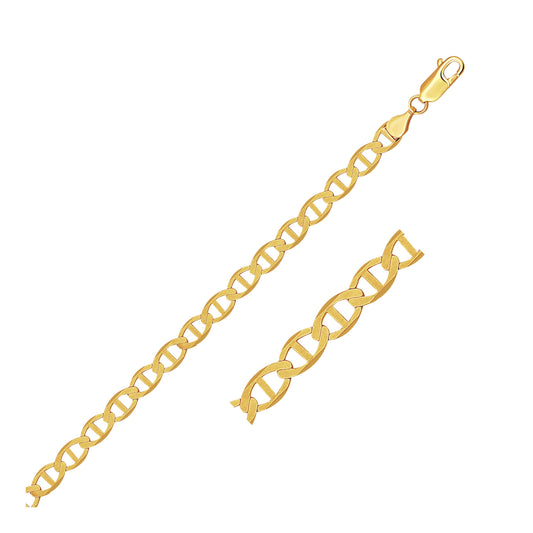 10k Yellow Gold Mariner Link Bracelet (5.10 mm width)