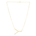 14K Yellow Gold Yours Truly Large Initial Y Necklace